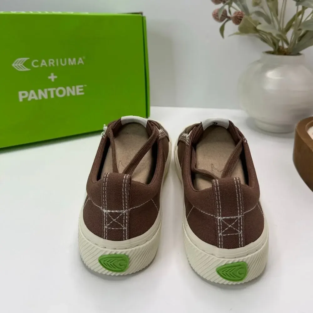 Cariuma OCA Low Pantone Cacao Nibs Canvas Sneaker Brown Women's 7 NWB